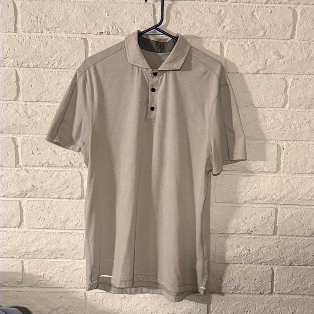 Lululemon Men's Gray Polo Shirt